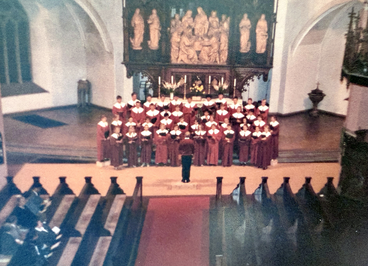 Ansbacher Jugendkantorei in der Hofer Stiftskirche im September 1989